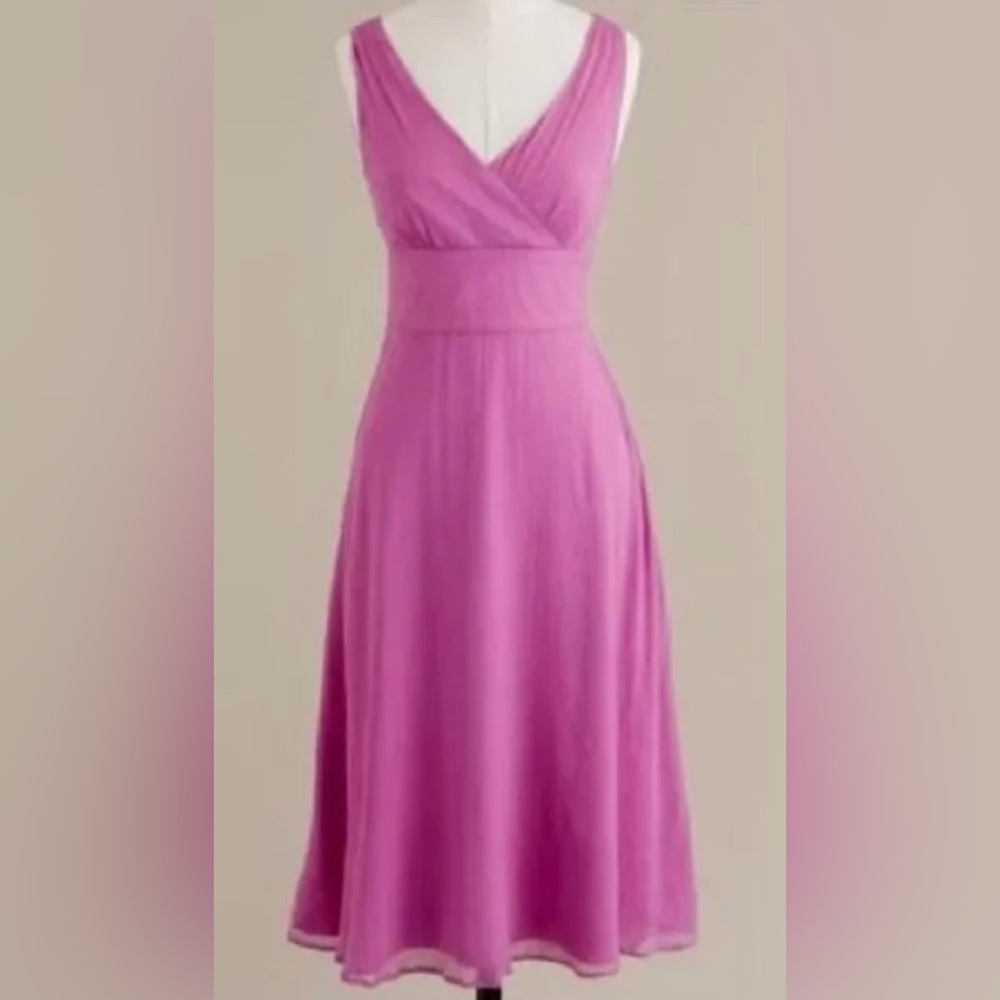 NWT J Crew Silk Chiffon Lavender Dress